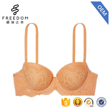 Elegante lindo novo design push up muito sexy tamanho 34 meninas indianas de renda de 3/4 xícara em